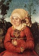 CRANACH, Lucas the Elder Portrait of Frau Reuss dgg Germany oil painting reproduction